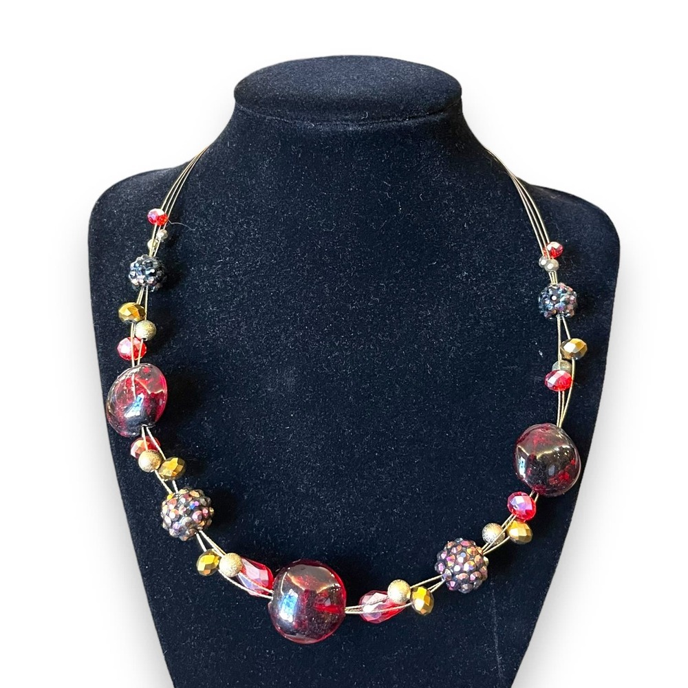 Vintage Handmade Glass Beaded Necklace